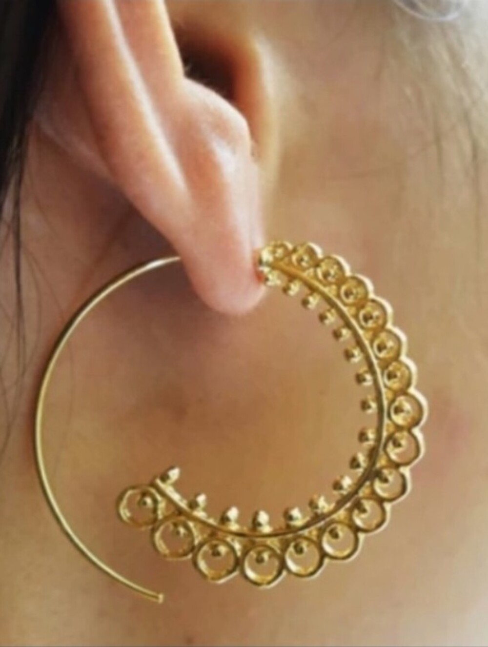 BOHO SPIRAL EAR WIRE